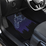 Aquarius Constellation Print Front and Back Car Floor Mats