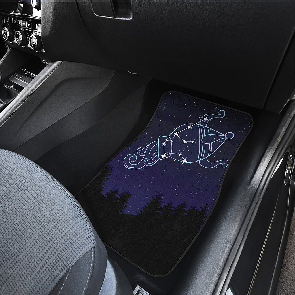 Aquarius Constellation Print Front and Back Car Floor Mats