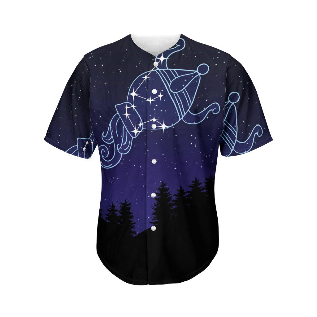 Aquarius Constellation Print Men's Baseball Jersey