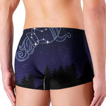Aquarius Constellation Print Men's Boxer Briefs