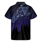 Aquarius Constellation Print Men's Short Sleeve Shirt