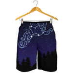 Aquarius Constellation Print Men's Shorts
