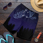 Aquarius Constellation Print Men's Shorts