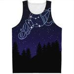 Aquarius Constellation Print Men's Tank Top