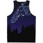 Aquarius Constellation Print Men's Tank Top