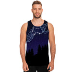 Aquarius Constellation Print Men's Tank Top
