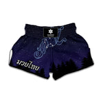 Aquarius Constellation Print Muay Thai Boxing Shorts