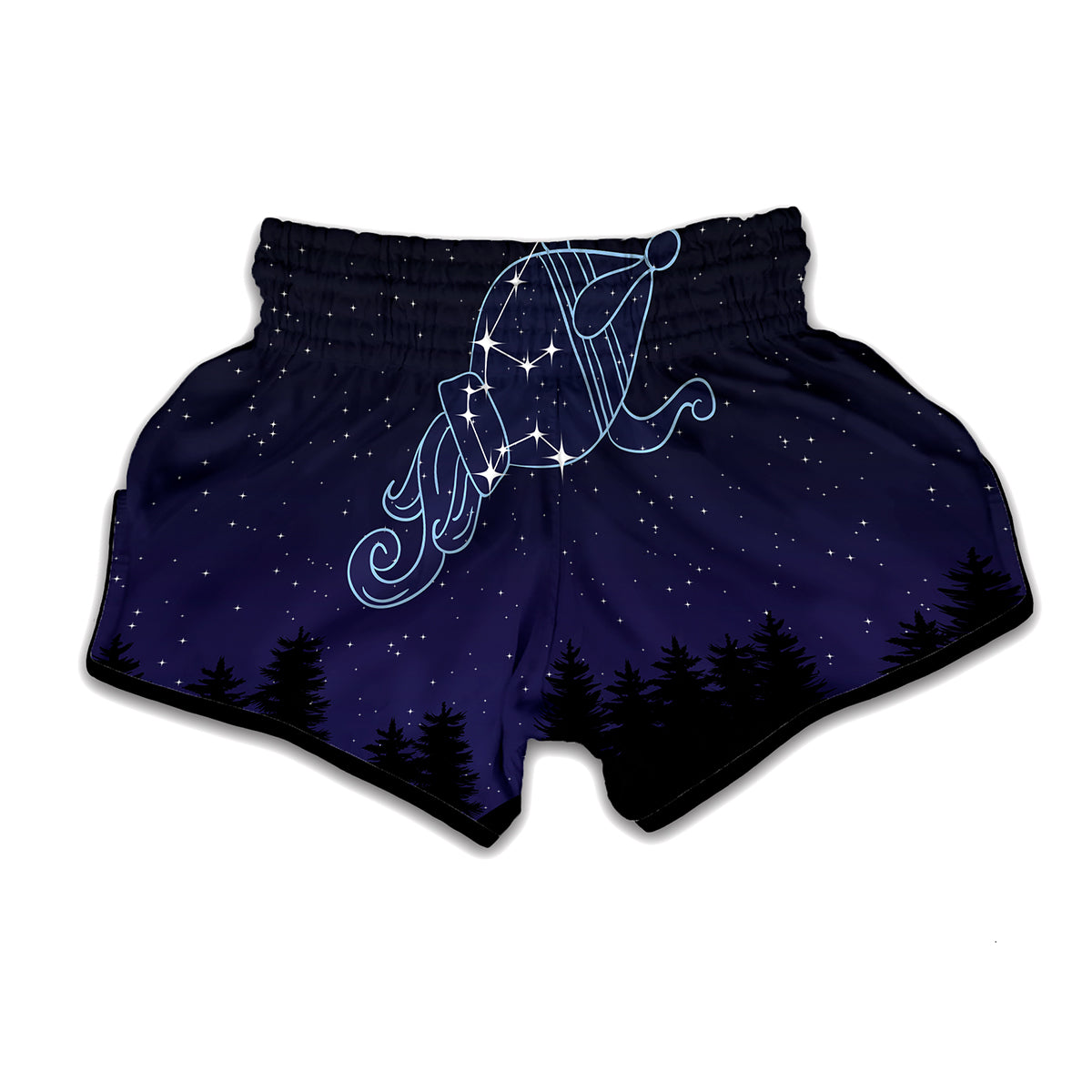 Aquarius Constellation Print Muay Thai Boxing Shorts