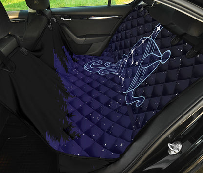 Aquarius Constellation Print Pet Car Back Seat Cover