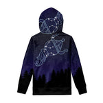 Aquarius Constellation Print Pullover Hoodie