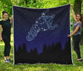 Aquarius Constellation Print Quilt