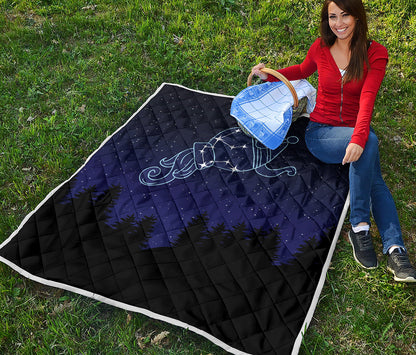 Aquarius Constellation Print Quilt