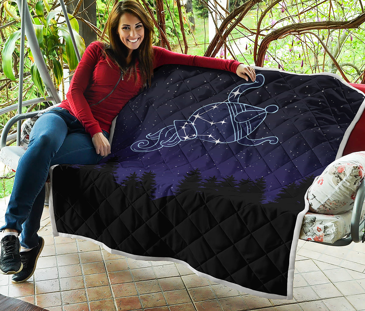 Aquarius Constellation Print Quilt