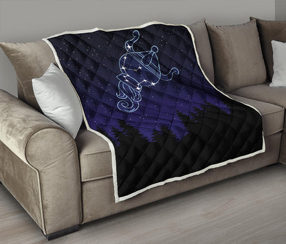 Aquarius Constellation Print Quilt