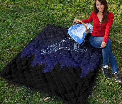 Aquarius Constellation Print Quilt