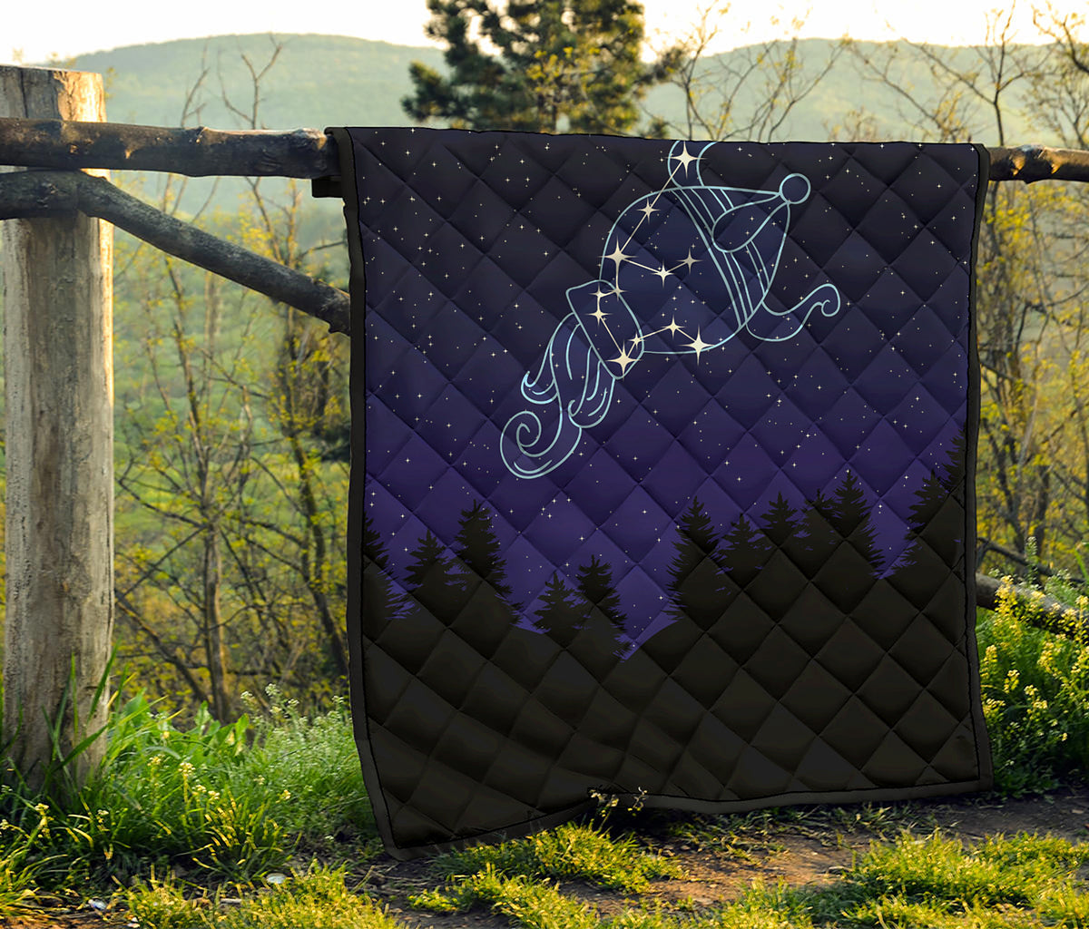 Aquarius Constellation Print Quilt