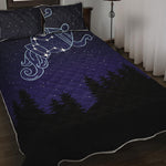 Aquarius Constellation Print Quilt Bed Set