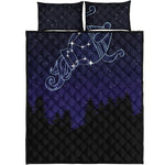 Aquarius Constellation Print Quilt Bed Set