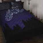 Aquarius Constellation Print Quilt Bed Set