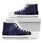 Aquarius Constellation Print White High Top Shoes