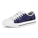 Aquarius Constellation Print White Low Top Shoes
