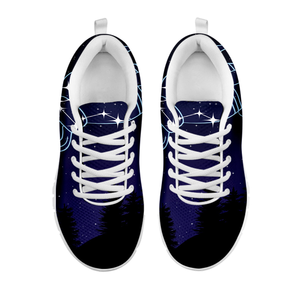 Aquarius Constellation Print White Sneakers