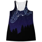 Aquarius Constellation Print Women's Racerback Tank Top