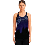 Aquarius Constellation Print Women's Racerback Tank Top