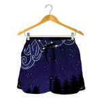 Aquarius Constellation Print Women's Shorts