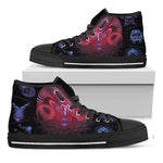 Aries And Astrological Signs Print Black High Top Shoes