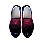 Aries And Astrological Signs Print Black Slip On Shoes