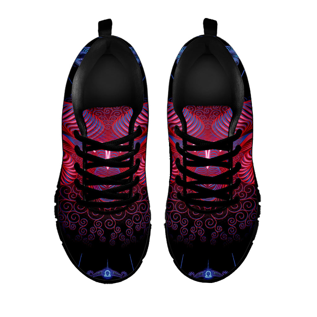Aries And Astrological Signs Print Black Sneakers
