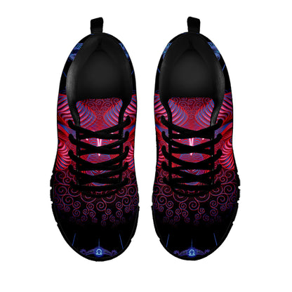 Aries And Astrological Signs Print Black Sneakers