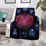 Aries And Astrological Signs Print Blanket