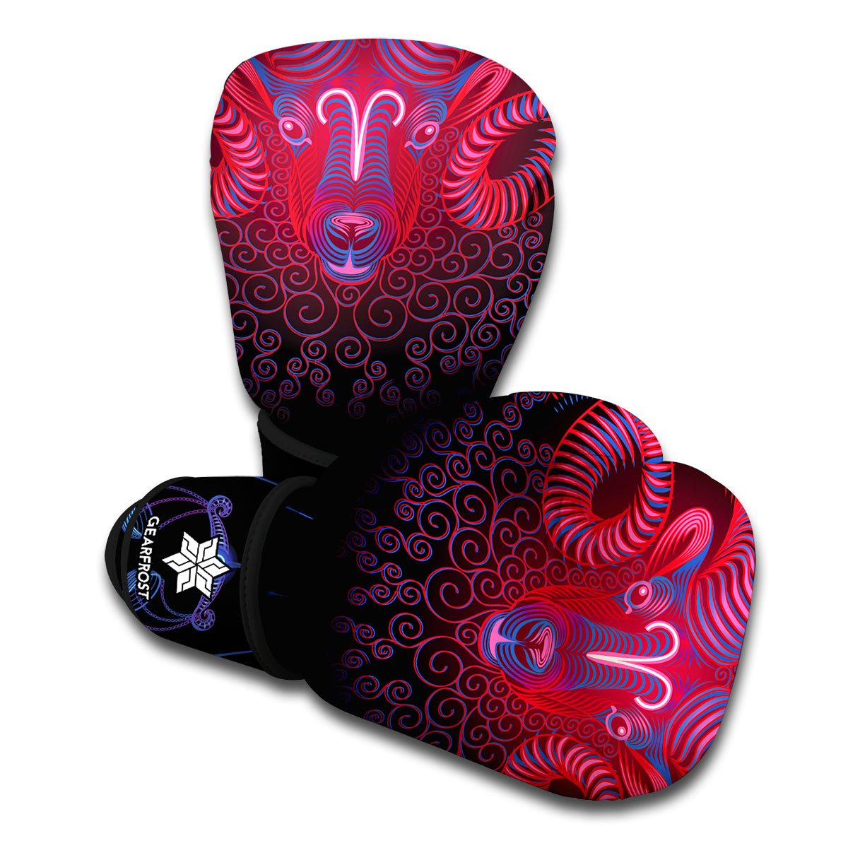 Aries And Astrological Signs Print Boxing Gloves
