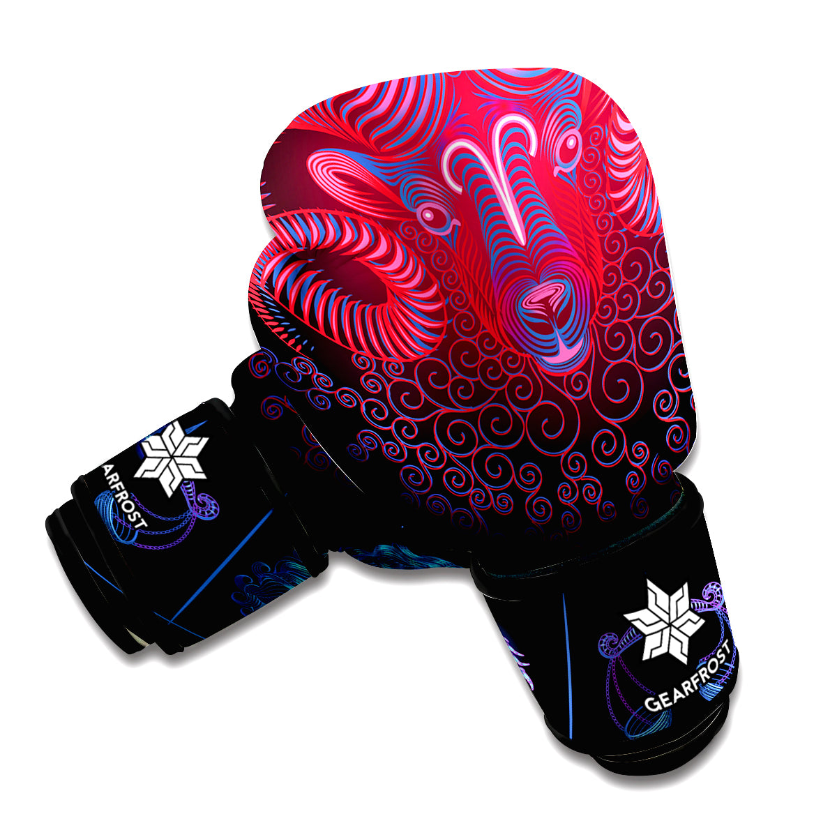 Aries And Astrological Signs Print Boxing Gloves