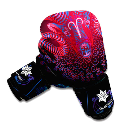 Aries And Astrological Signs Print Boxing Gloves