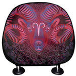 Aries And Astrological Signs Print Car Headrest Covers