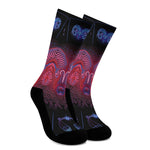 Aries And Astrological Signs Print Crew Socks