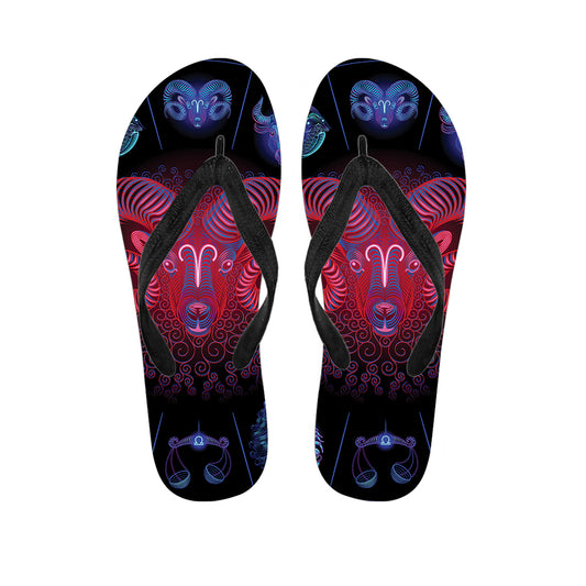 Aries And Astrological Signs Print Flip Flops