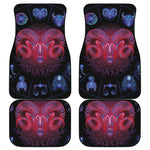 Aries And Astrological Signs Print Front and Back Car Floor Mats