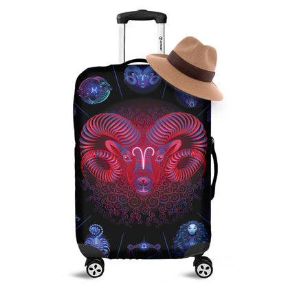 Aries And Astrological Signs Print Luggage Cover