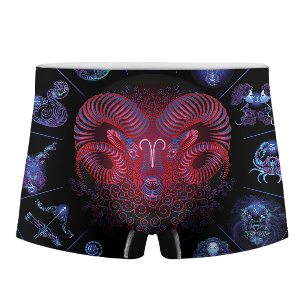 Aries And Astrological Signs Print Men's Boxer Briefs