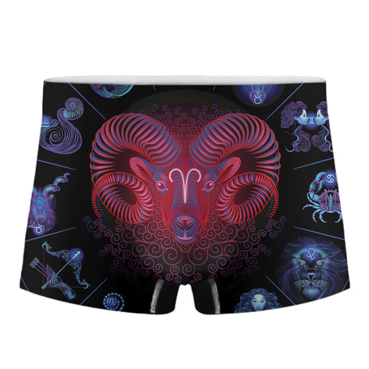Aries And Astrological Signs Print Men's Boxer Briefs
