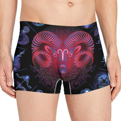 Aries And Astrological Signs Print Men's Boxer Briefs