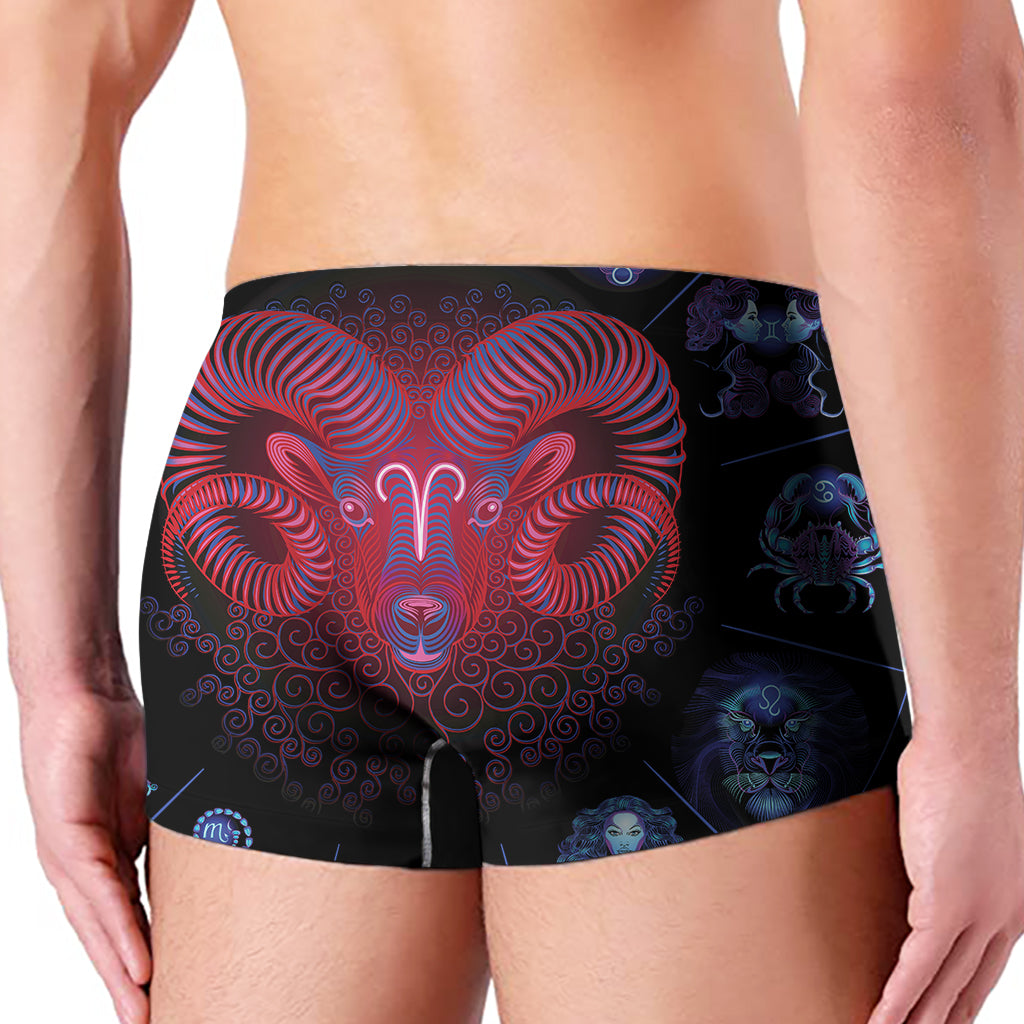 Aries And Astrological Signs Print Men's Boxer Briefs