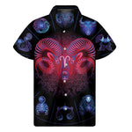 Aries And Astrological Signs Print Men's Short Sleeve Shirt