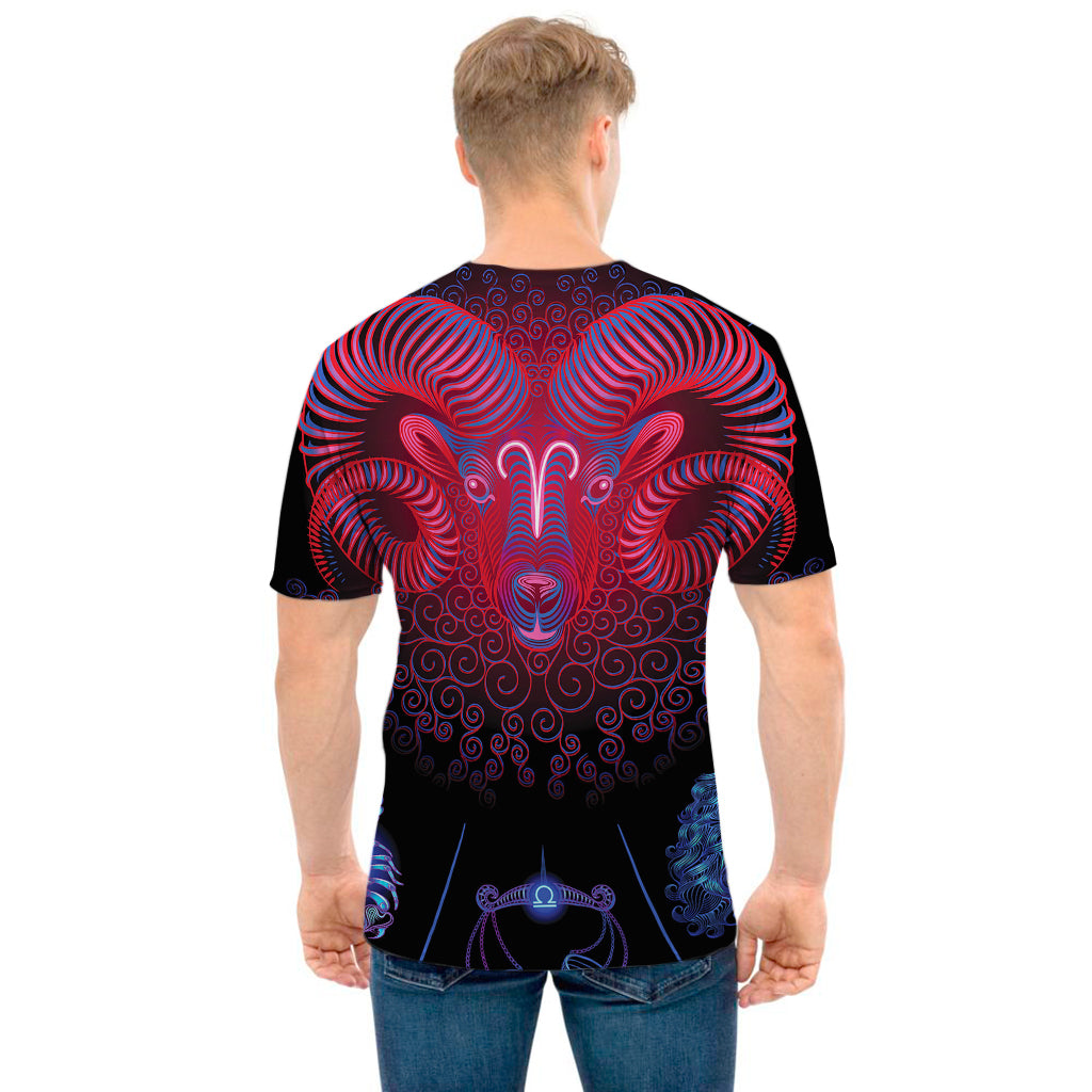 Aries And Astrological Signs Print Men's T-Shirt