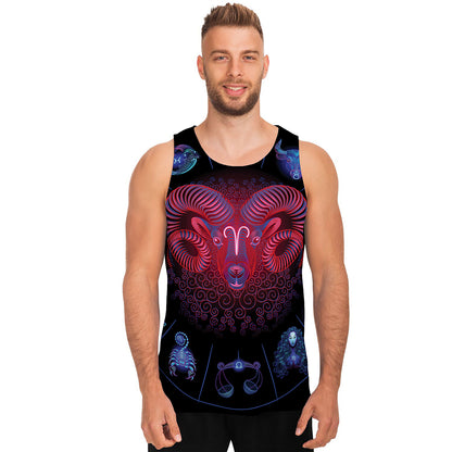 Aries And Astrological Signs Print Men's Tank Top