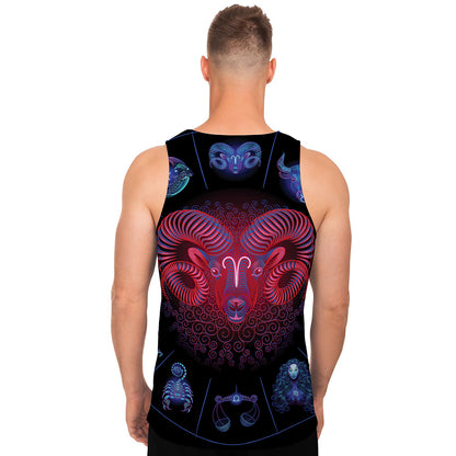 Aries And Astrological Signs Print Men's Tank Top